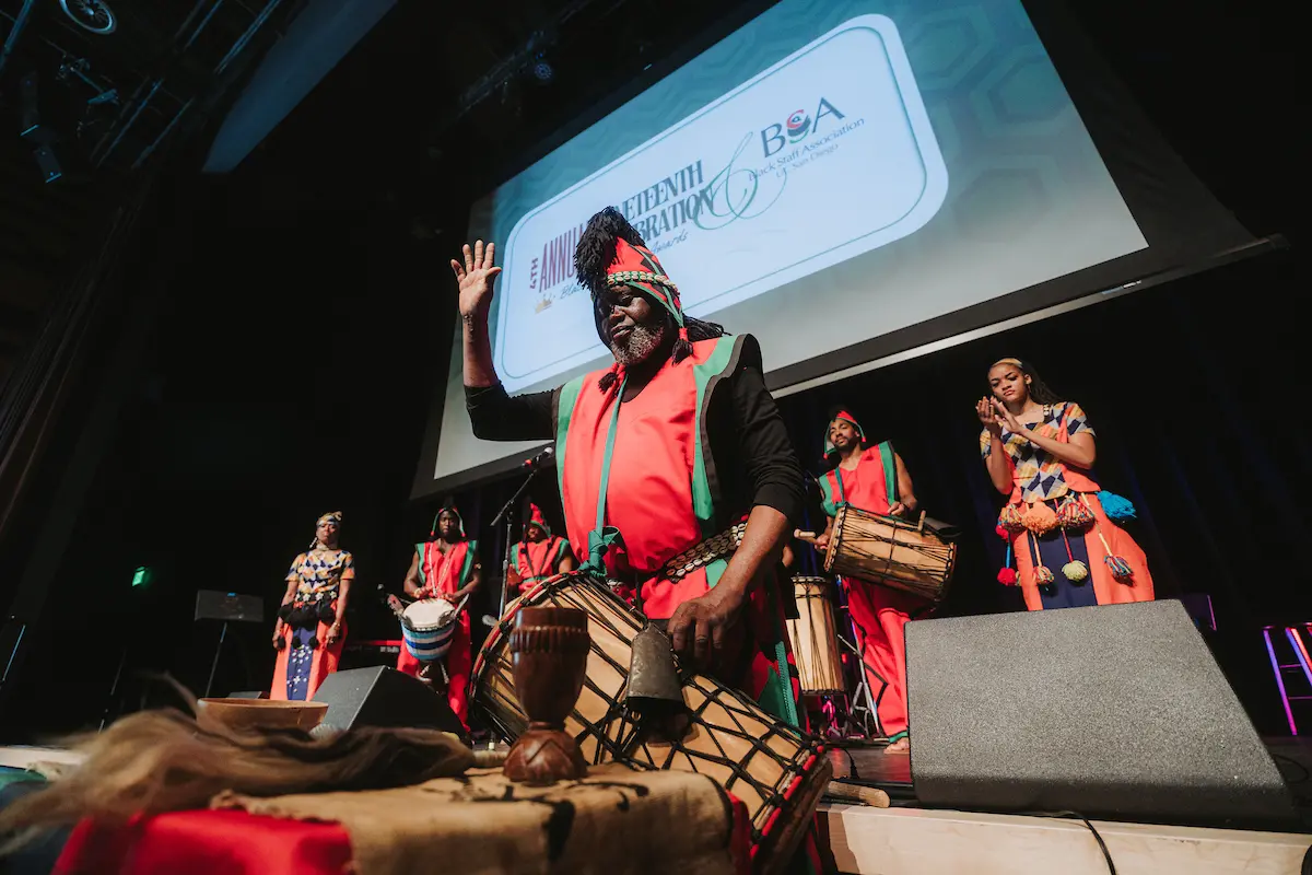 Drummers from Teye Sa Thiosanne African Drum and Dance Company