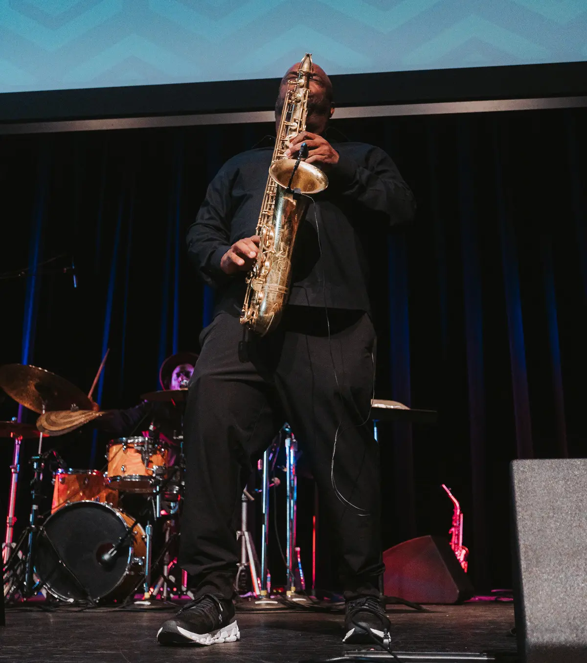 Saxophone player during Spirit of Oya performance