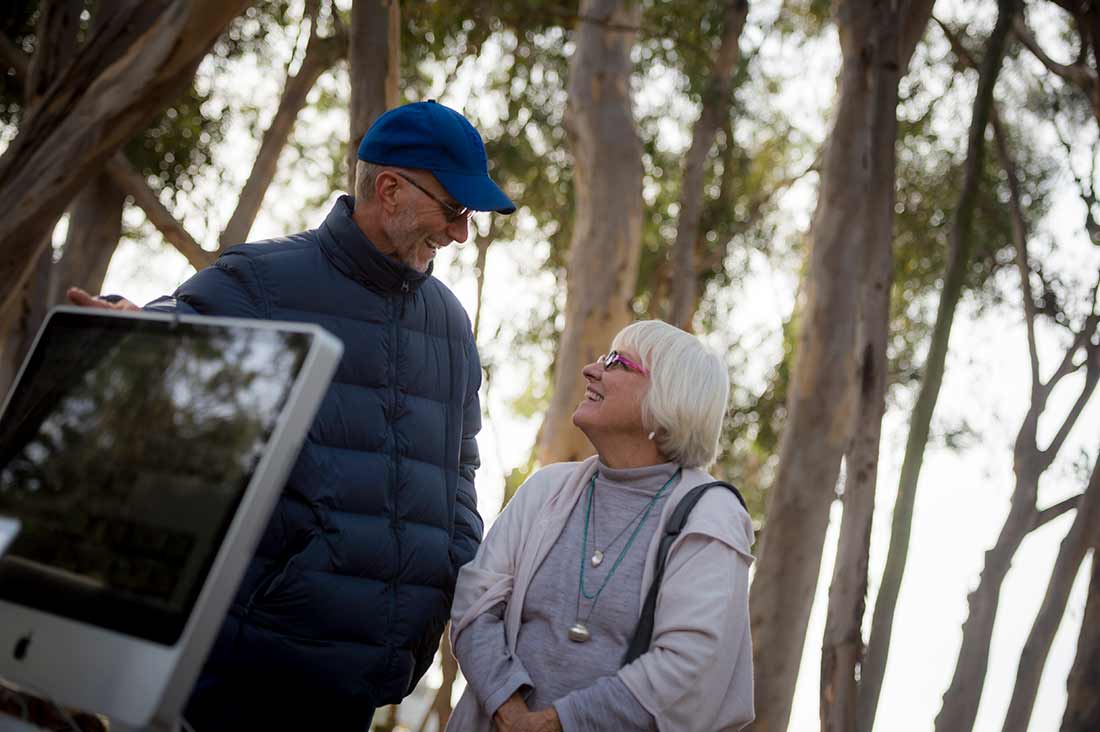 Mary Beebe Director of Stuart Collection at UCSD and John Luther Adams