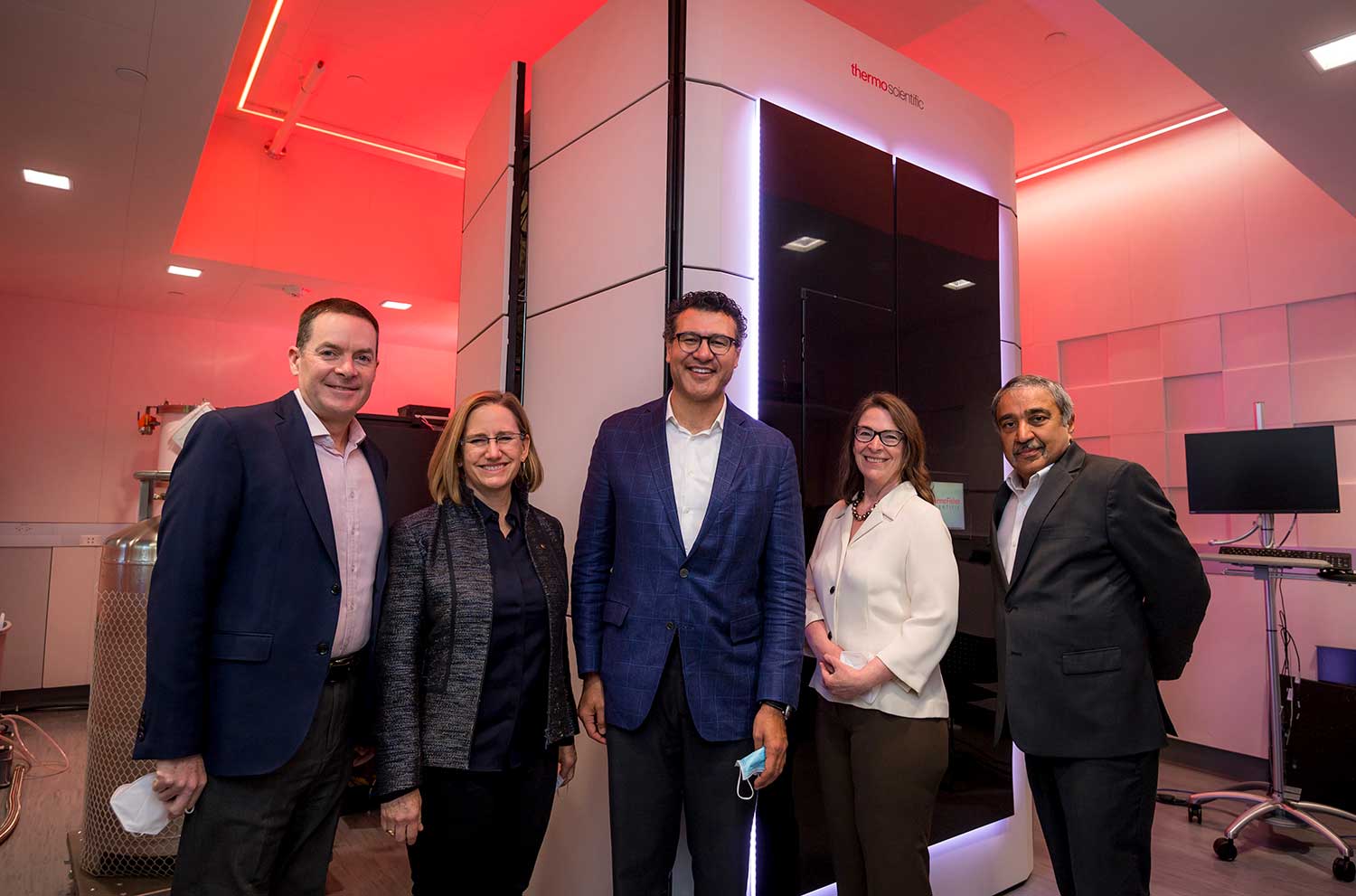 Peter Silvester, Kit Pogliano, John Sos, Corinne Peek-Asa and Chancellor Pradeep K. Khosla.